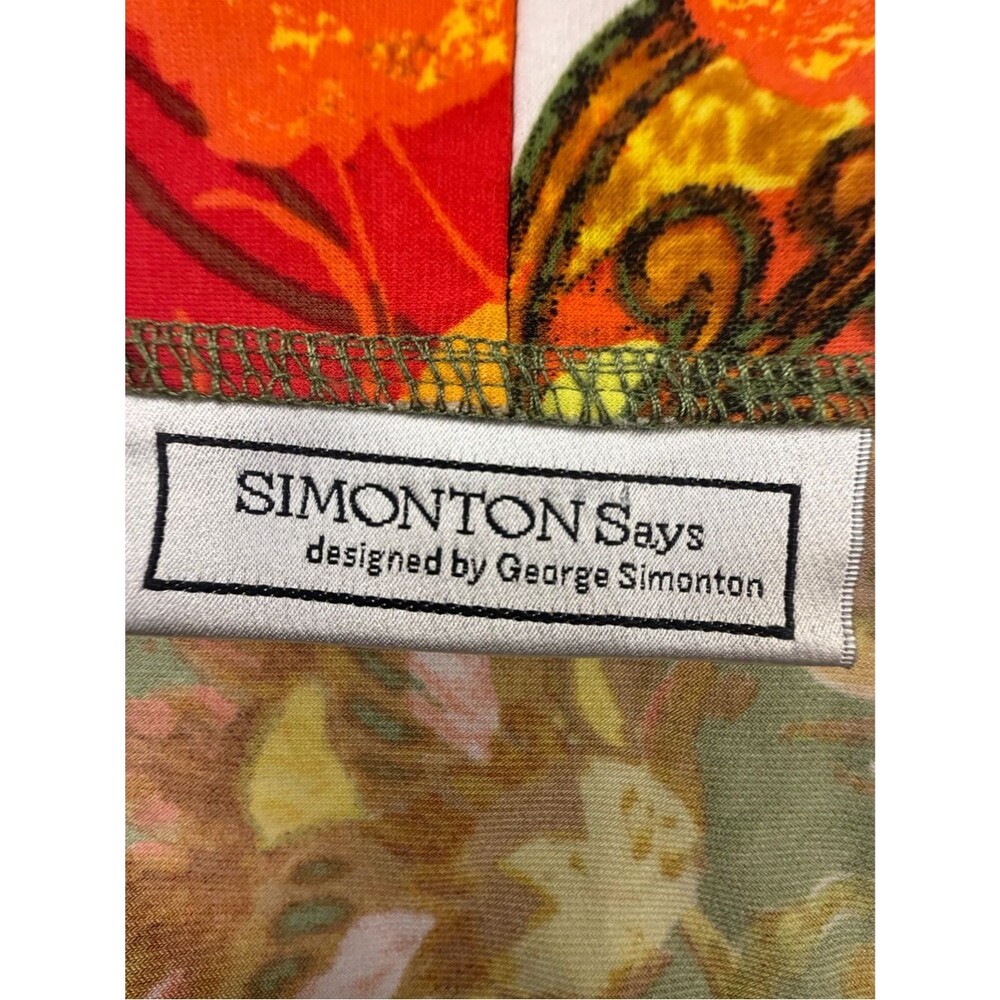 George Simonton Vintage Vibrant Patchwork Maxi Dress - Green,Red Yellow Black S - Picture 5 of 8